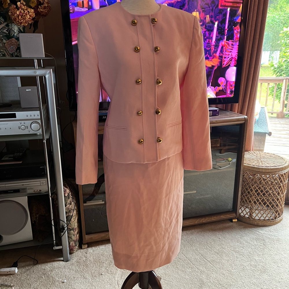 Vintage pink skirt suit